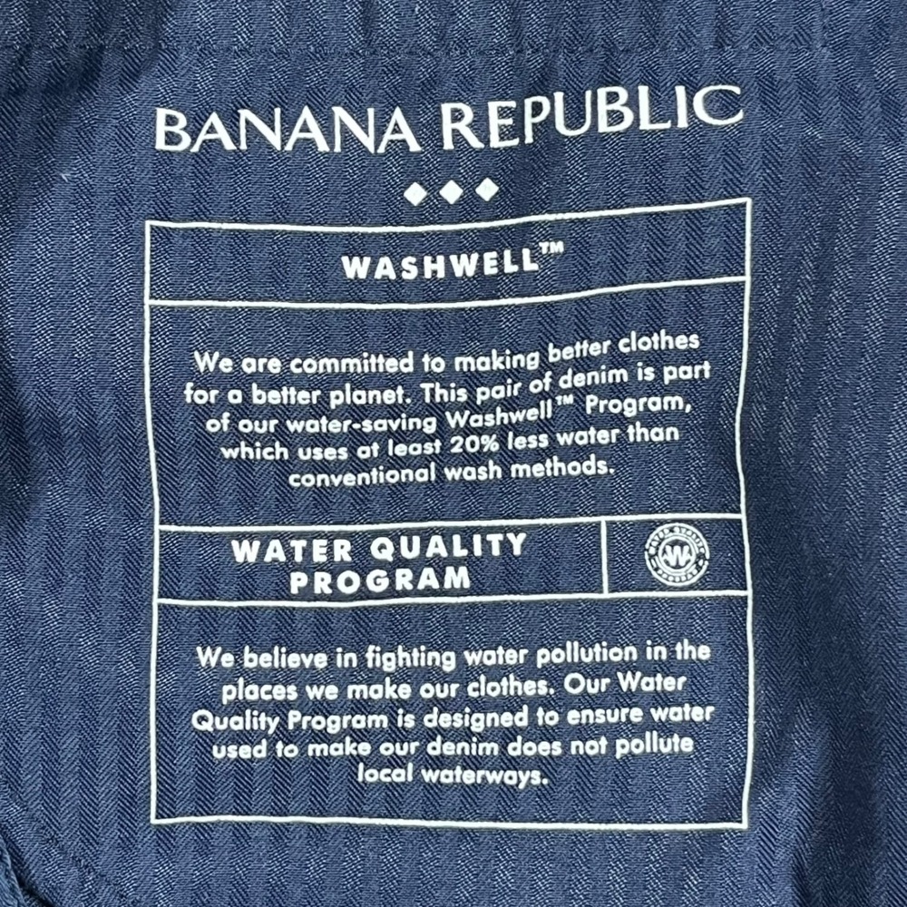 Banana Republic Linen Cotton Old Money Slim Fit Navy Pants 33x32 Preppy Career - Picture 12 of 12
